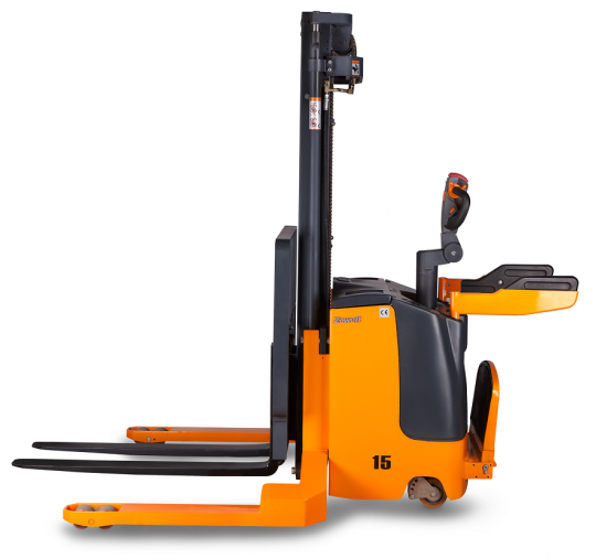 Electric straddle stacker